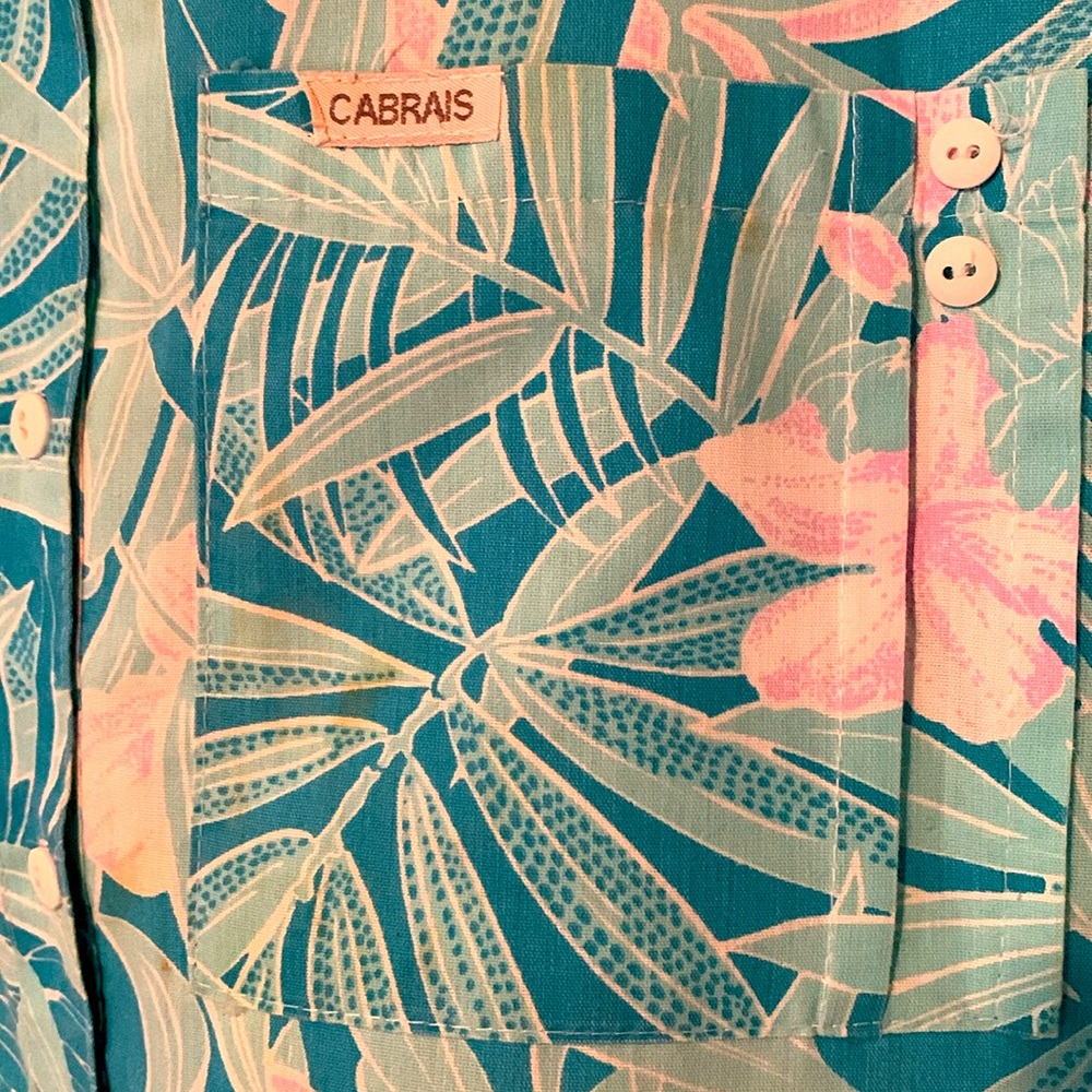 🔥SALE🔥Cabrais Vintage Womens Tropical Print Shirt - Picture 3 of 6